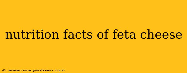 nutrition facts of feta cheese