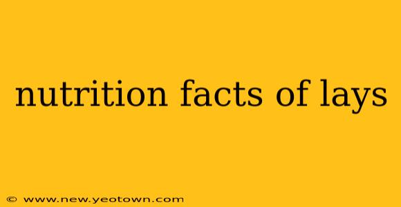 nutrition facts of lays