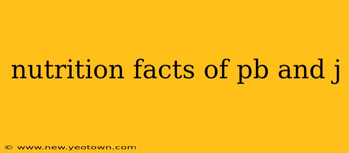 nutrition facts of pb and j