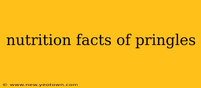 nutrition facts of pringles