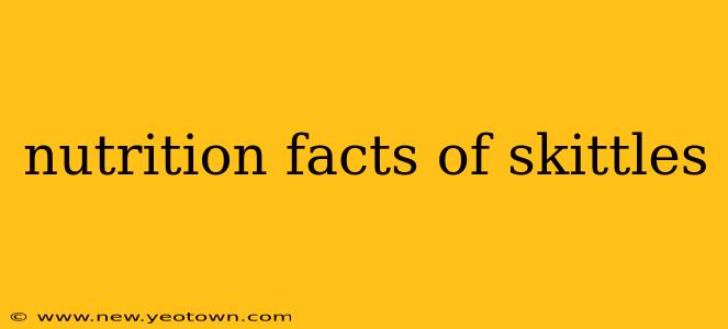 nutrition facts of skittles