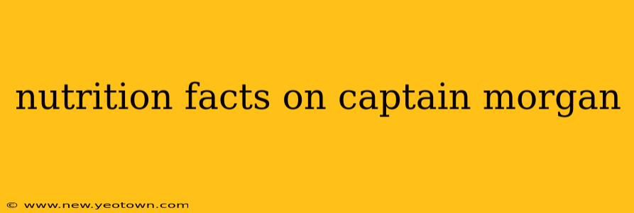 nutrition facts on captain morgan