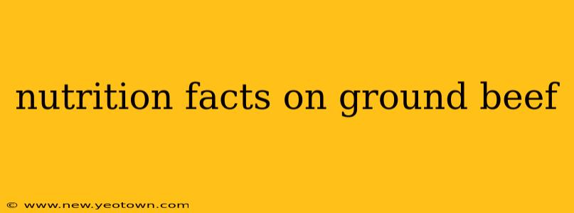 nutrition facts on ground beef