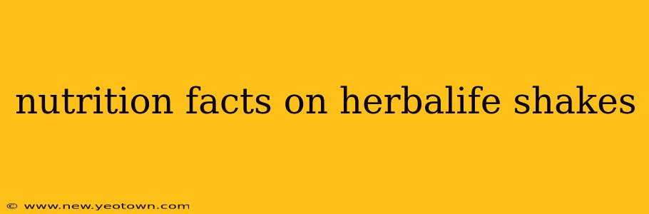nutrition facts on herbalife shakes
