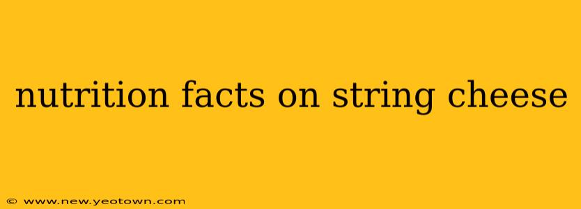 nutrition facts on string cheese
