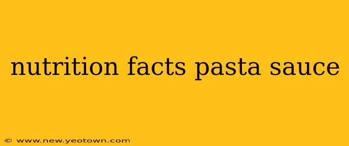 nutrition facts pasta sauce