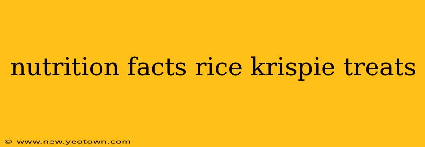 nutrition facts rice krispie treats