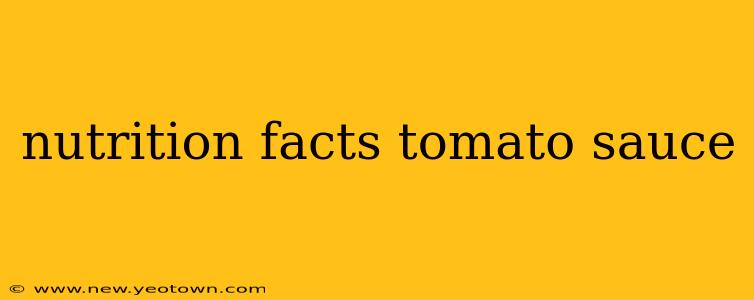 nutrition facts tomato sauce