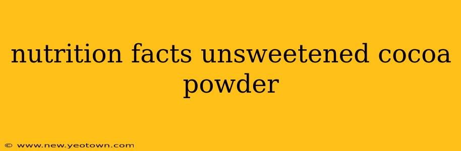 nutrition facts unsweetened cocoa powder