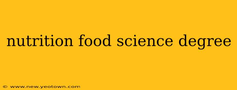 nutrition food science degree