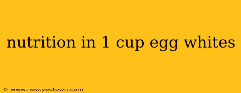 nutrition in 1 cup egg whites