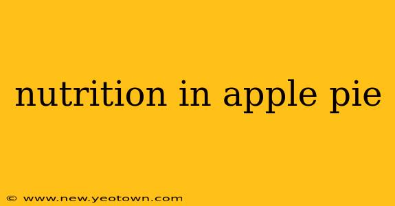 nutrition in apple pie