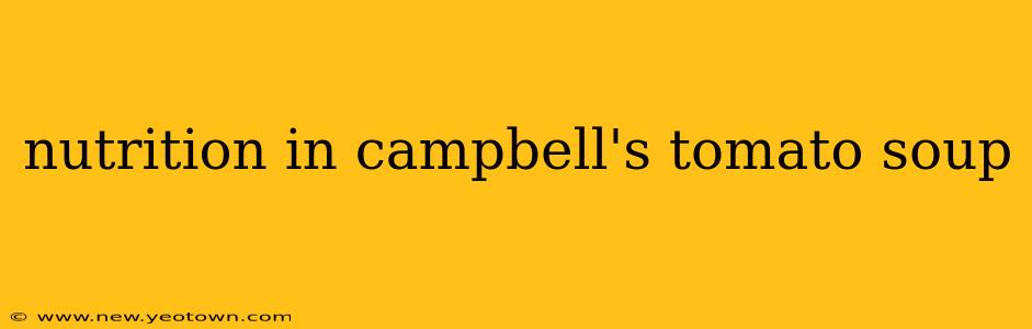 nutrition in campbell's tomato soup