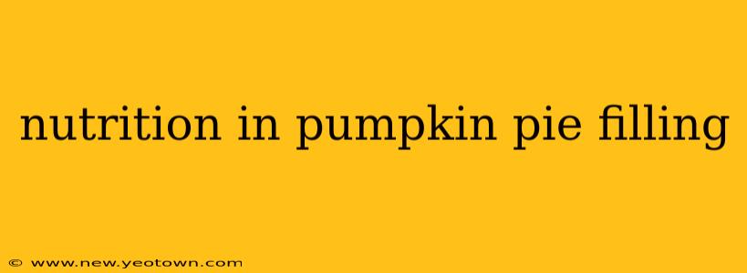 nutrition in pumpkin pie filling