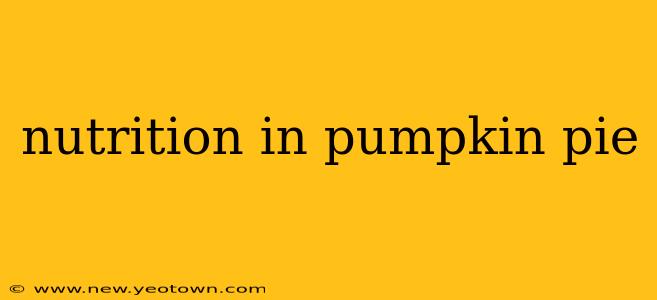 nutrition in pumpkin pie