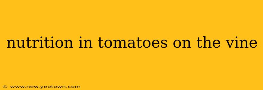 nutrition in tomatoes on the vine