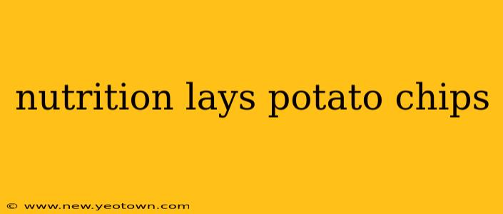 nutrition lays potato chips