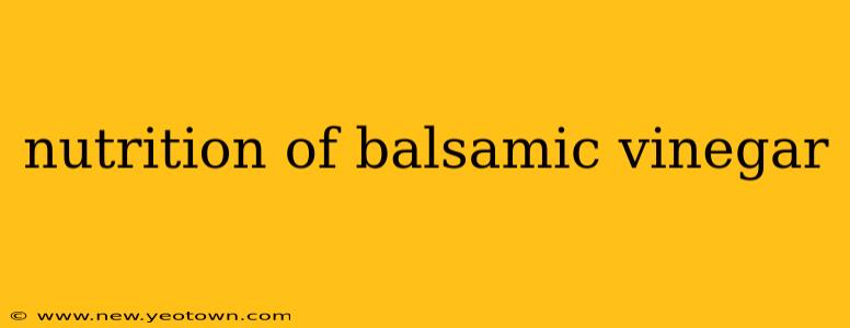 nutrition of balsamic vinegar