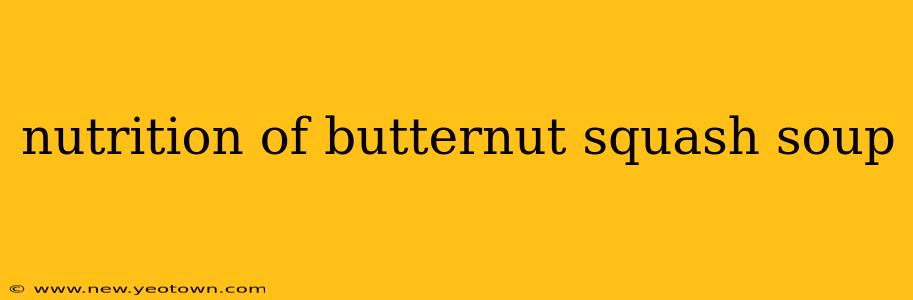 nutrition of butternut squash soup