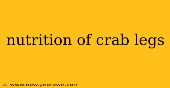 nutrition of crab legs