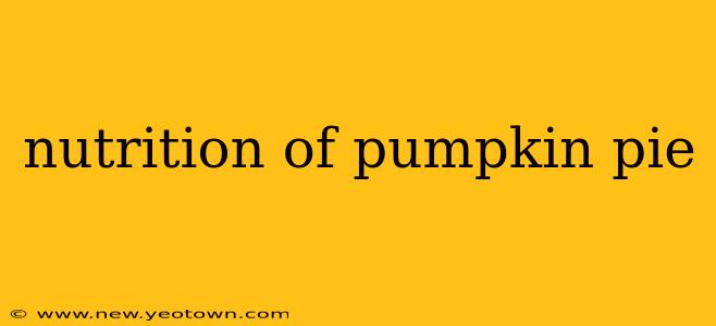 nutrition of pumpkin pie