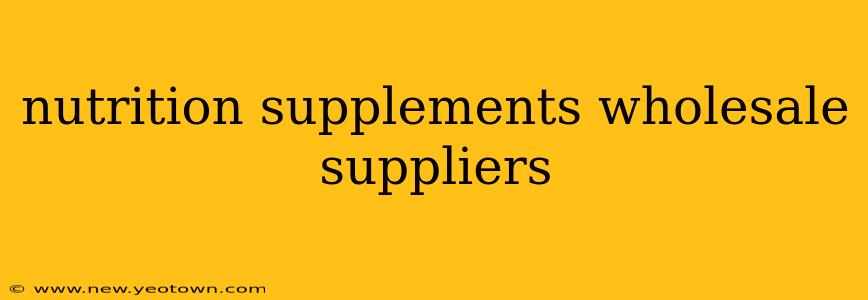 nutrition supplements wholesale suppliers