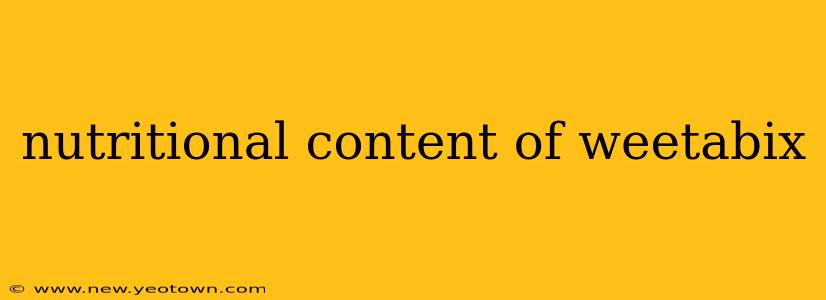 nutritional content of weetabix