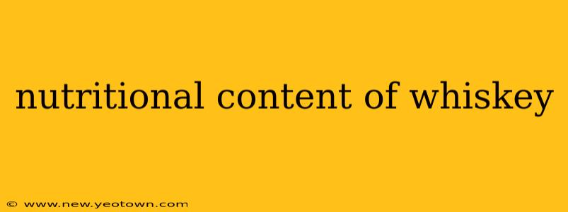 nutritional content of whiskey