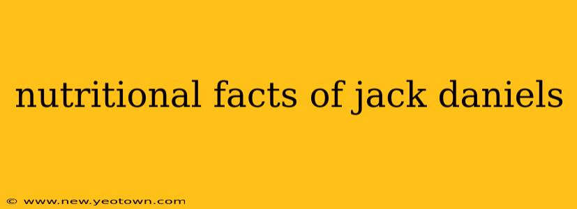 nutritional facts of jack daniels