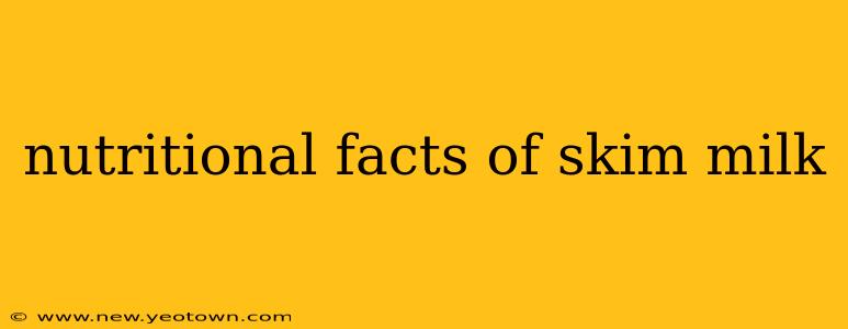 nutritional facts of skim milk