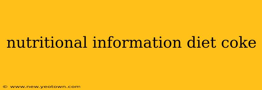 nutritional information diet coke