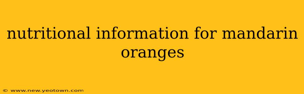 nutritional information for mandarin oranges