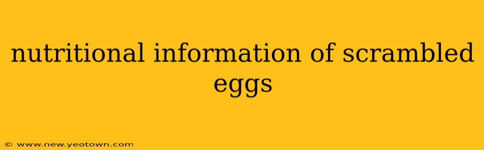 nutritional information of scrambled eggs