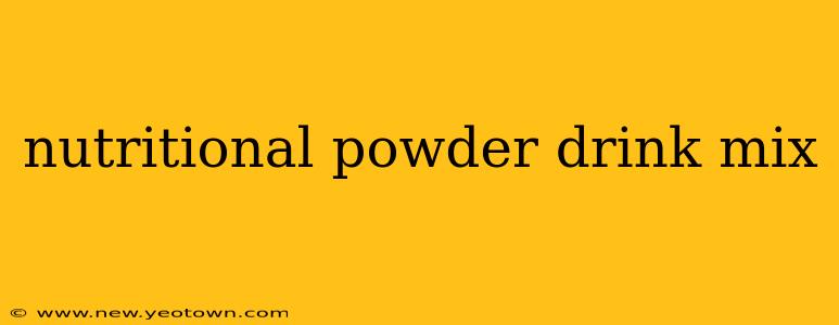 nutritional powder drink mix
