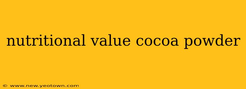 nutritional value cocoa powder