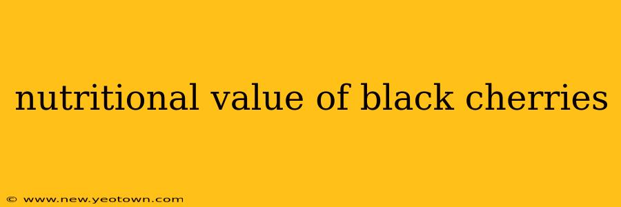 nutritional value of black cherries