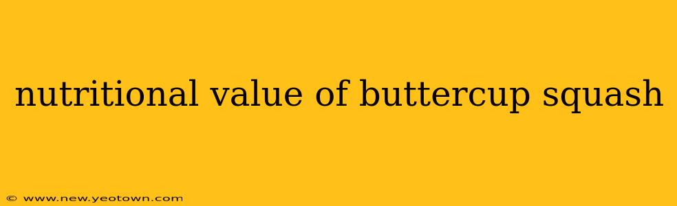 nutritional value of buttercup squash