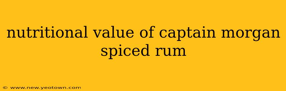 nutritional value of captain morgan spiced rum