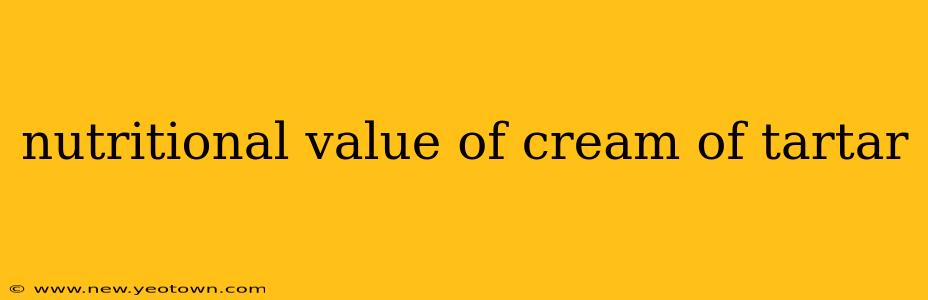 nutritional value of cream of tartar