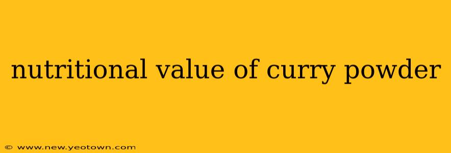 nutritional value of curry powder