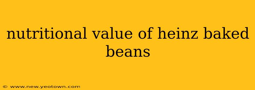 nutritional value of heinz baked beans