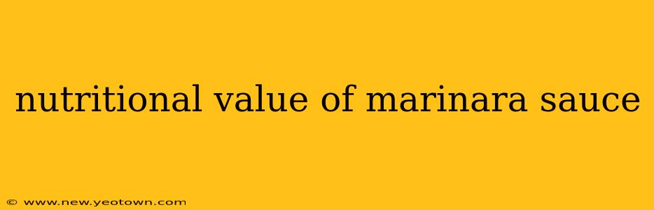 nutritional value of marinara sauce