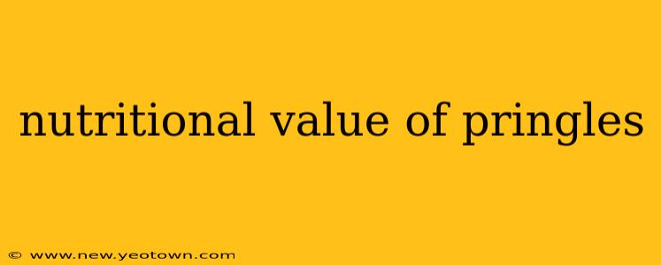 nutritional value of pringles