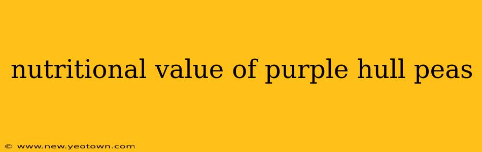 nutritional value of purple hull peas