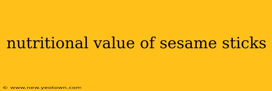 nutritional value of sesame sticks
