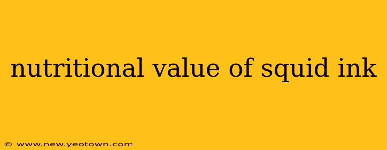 nutritional value of squid ink