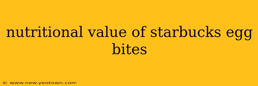nutritional value of starbucks egg bites