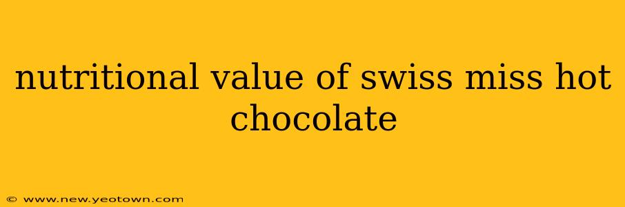nutritional value of swiss miss hot chocolate