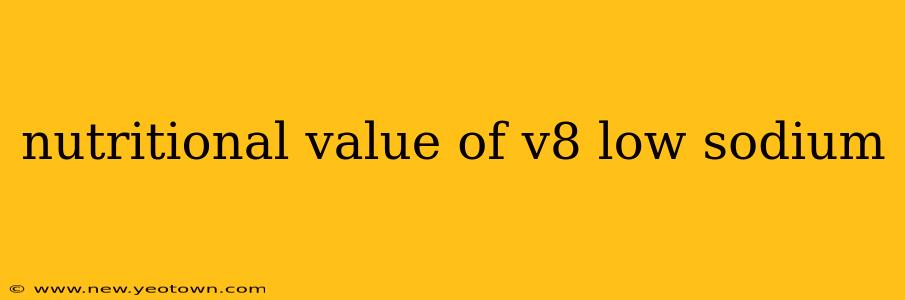 nutritional value of v8 low sodium