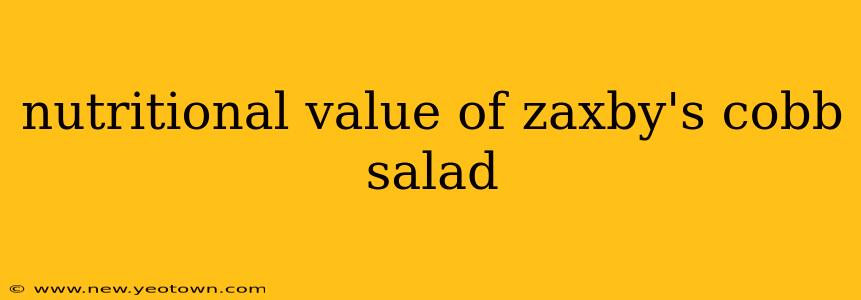 nutritional value of zaxby's cobb salad